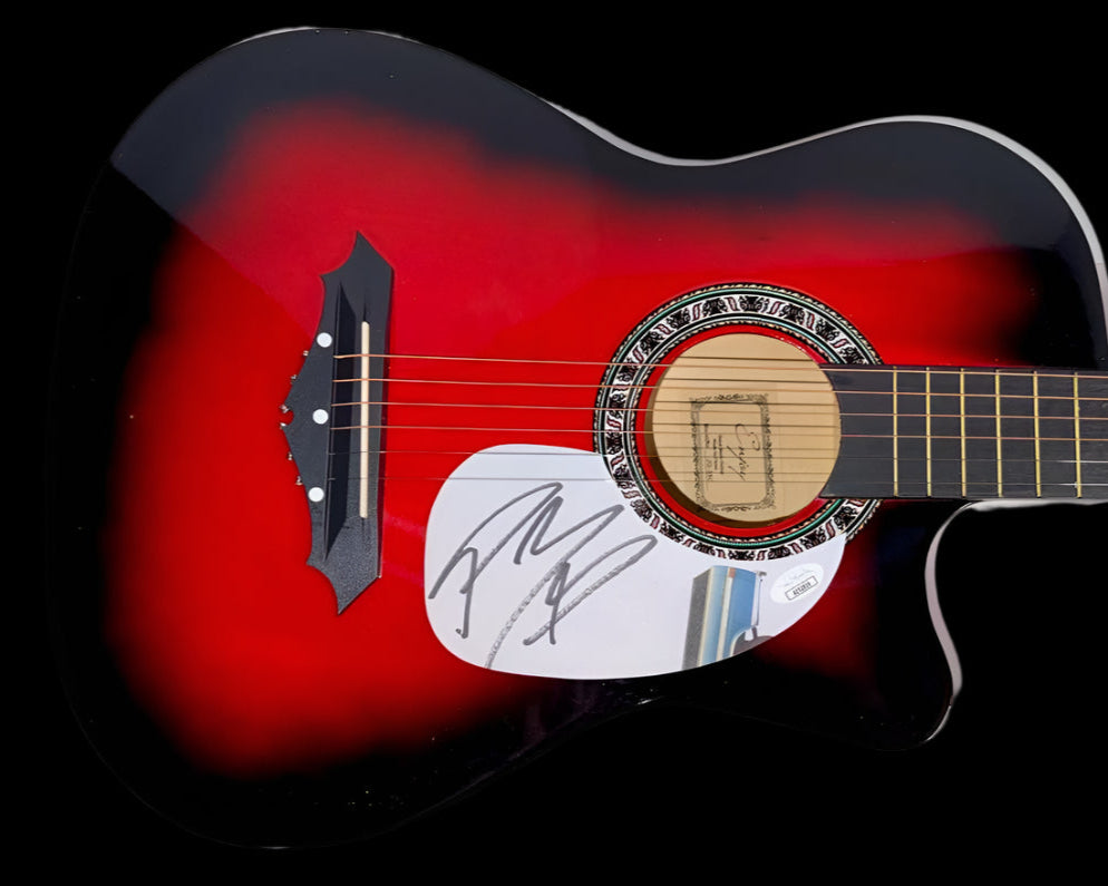 Post Malone Signed Red/Black Guitar - JSA COA #02